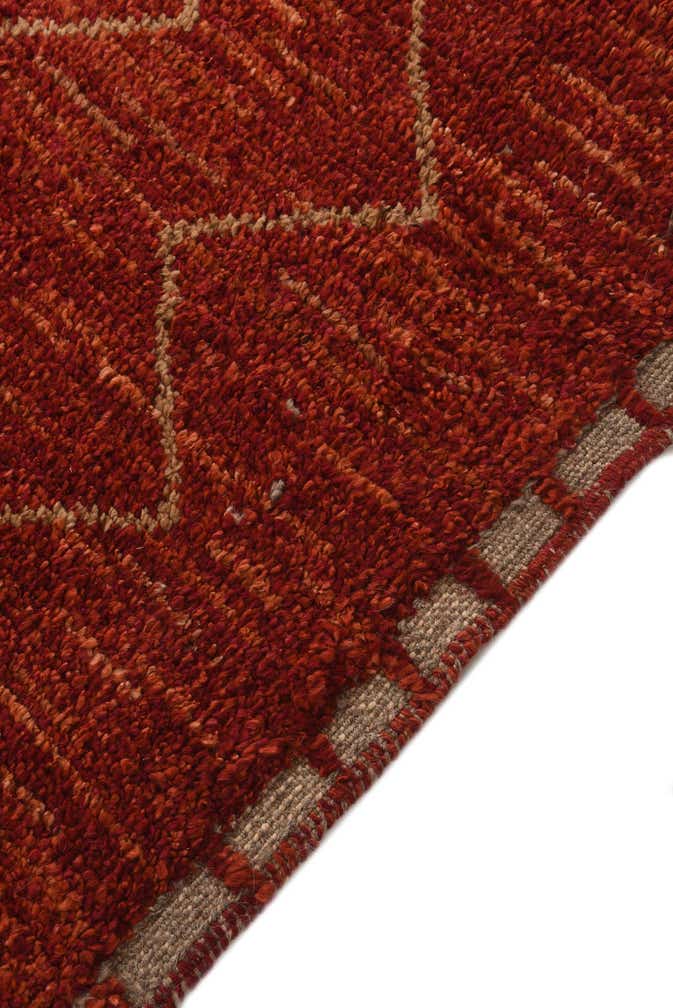 9' 2 x 12' 1 Hand Knotted Moroccan Wool Rug