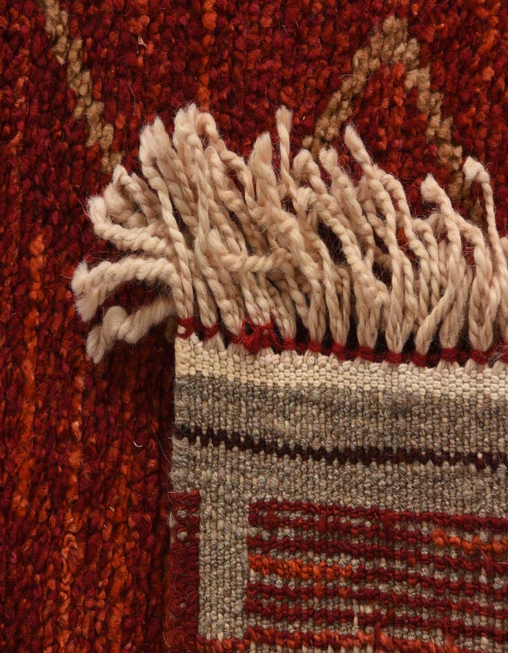 Detail image of 9' 2 x 12' 1  Hand Knotted Moroccan Wool Rug