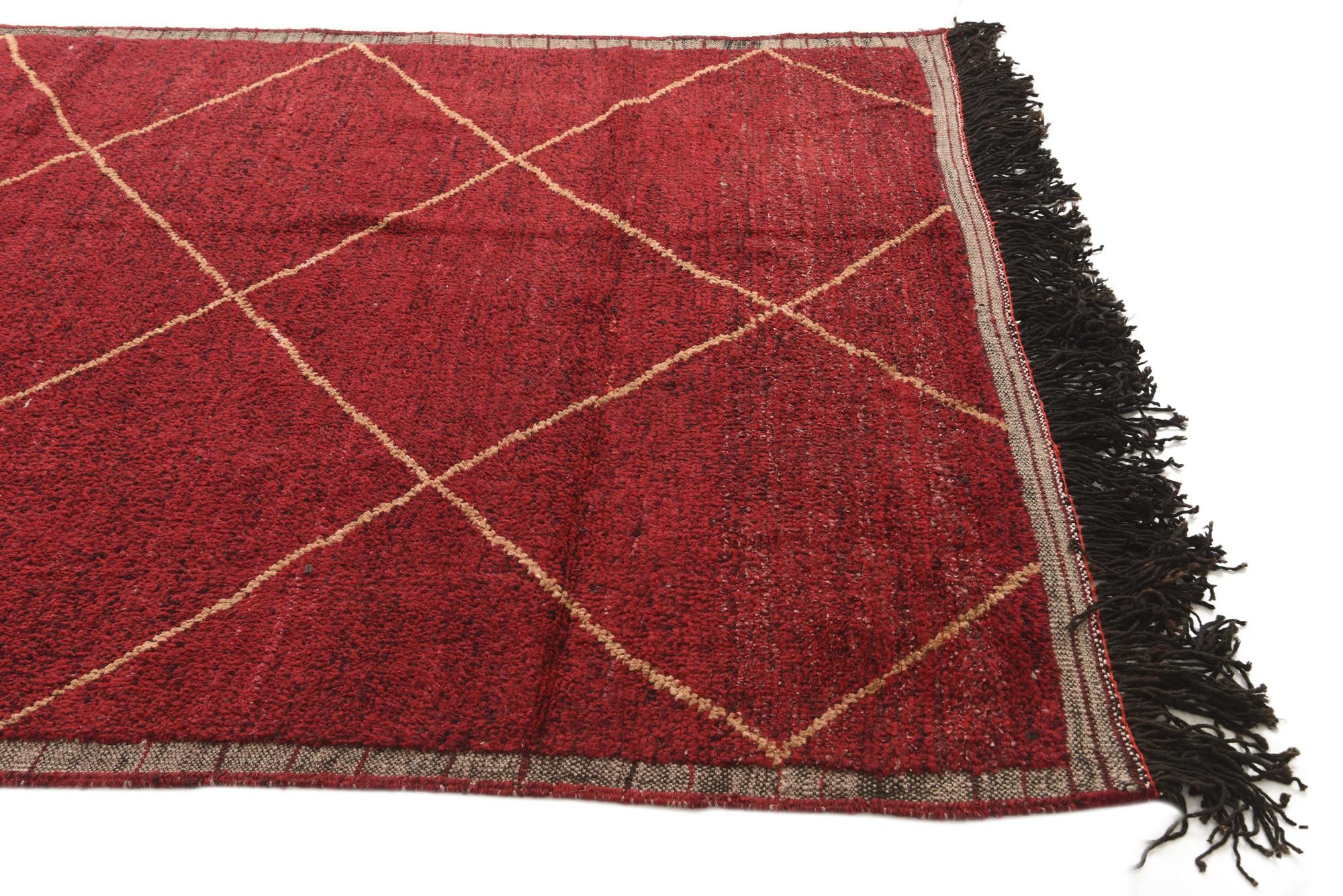 6' 5 x 9' 7 Hand Knotted Moroccan Wool Rug