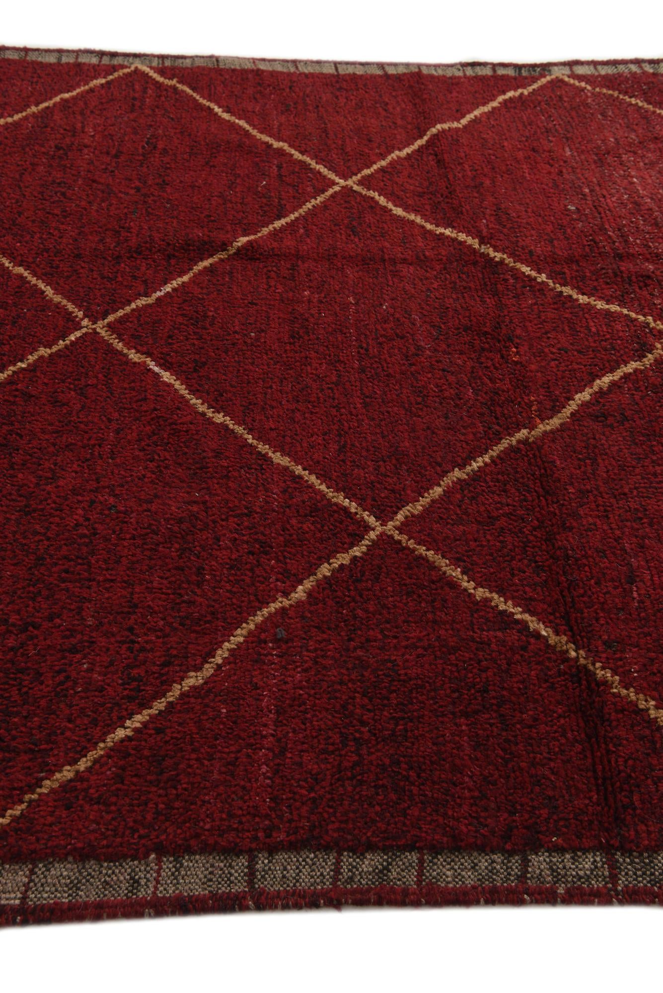 6' 5 x 9' 7 Hand Knotted Moroccan Wool Rug