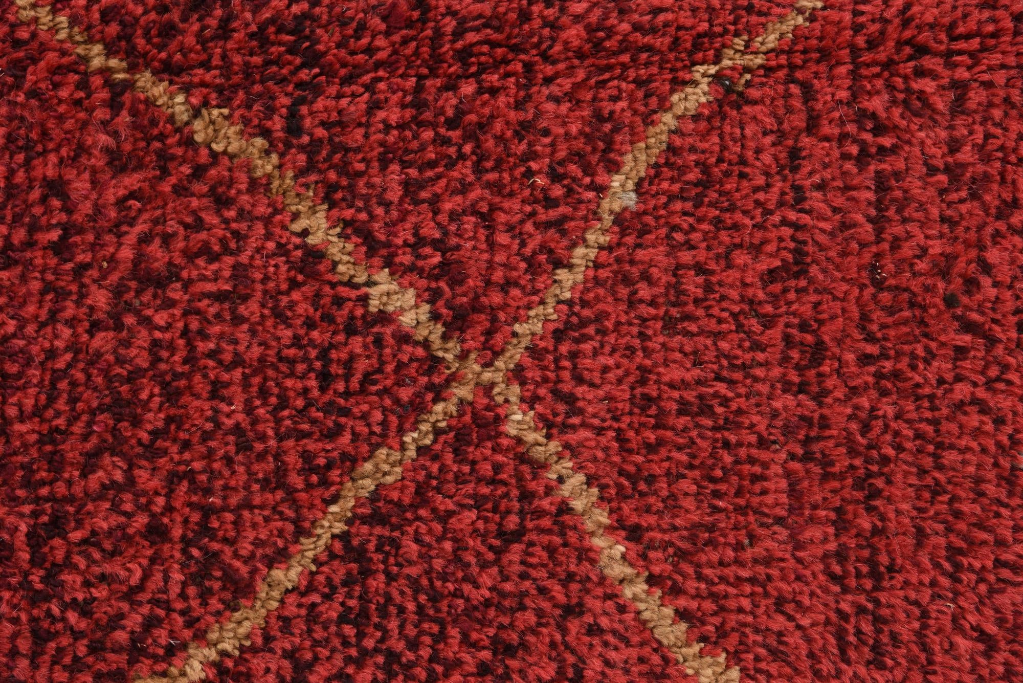6' 3 x 9' 4 Hand Knotted Moroccan Wool Rug