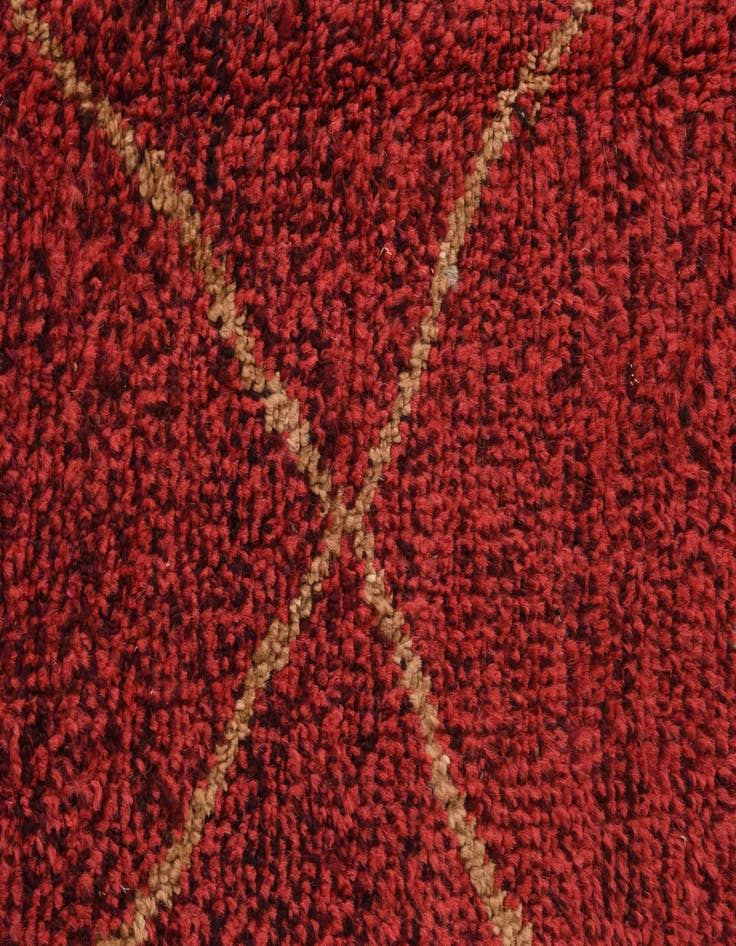 Detail image of 6' 3 x 9' 4  Hand Knotted Moroccan Wool Rug
