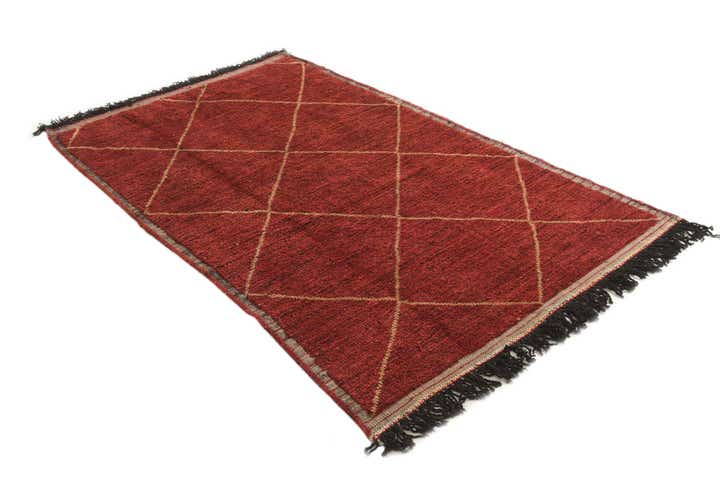 5' 2 x 8' 7 Hand Knotted Moroccan Wool Rug