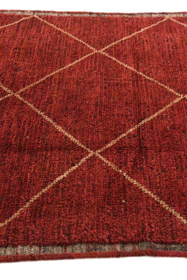 Detail image of 5' 2 x 8' 7 Hand Knotted Moroccan Wool Rug