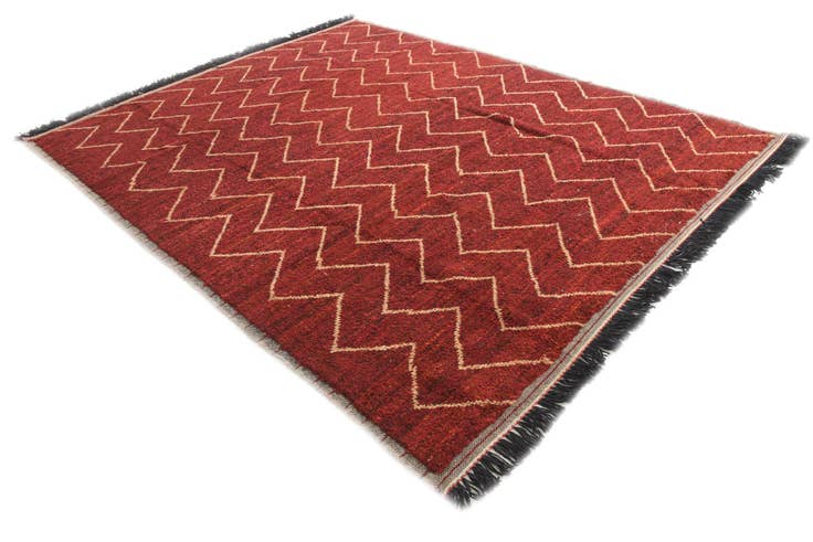 Detail image of 8' 1 x 10' 1 Hand Knotted Moroccan Wool Rug