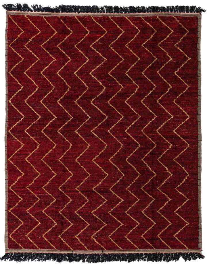 8' 1 x 10' 1 Hand Knotted Moroccan Wool Rug