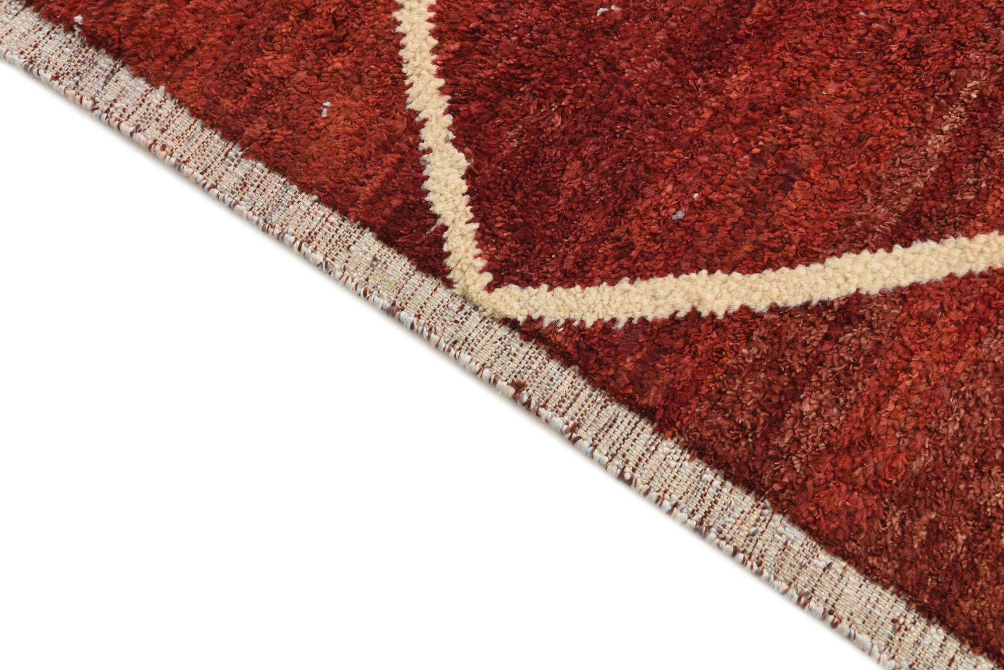 6' x 9' 2 Hand Knotted Moroccan Wool Rug
