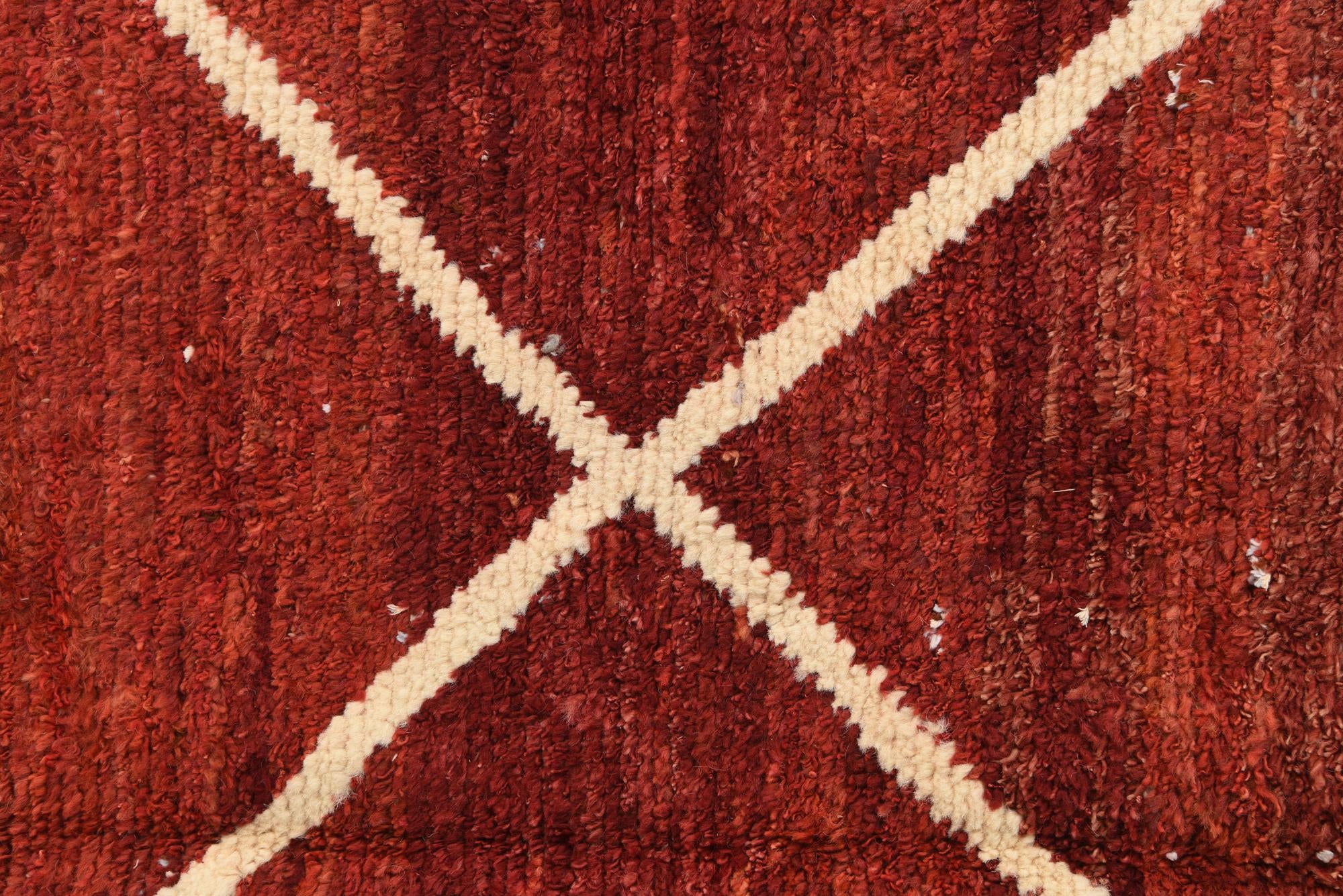 6' x 9' 2 Hand Knotted Moroccan Wool Rug
