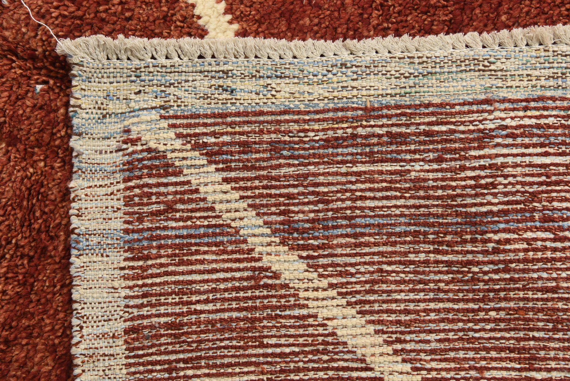 6' x 9' 2 Hand Knotted Moroccan Wool Rug