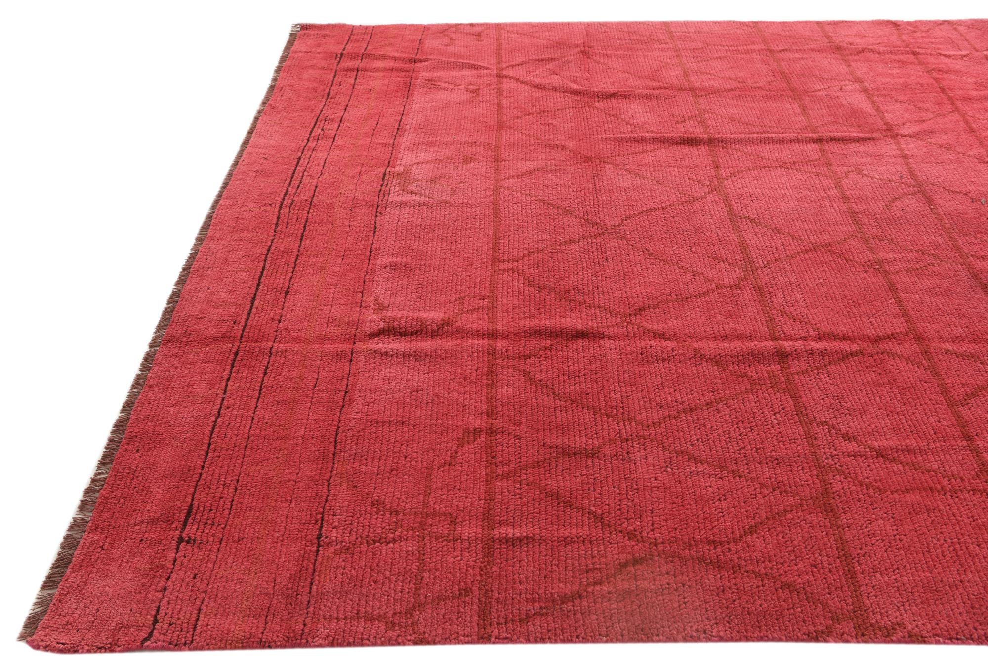 7' 8 x 10' 3 Hand Knotted Moroccan Wool Rug