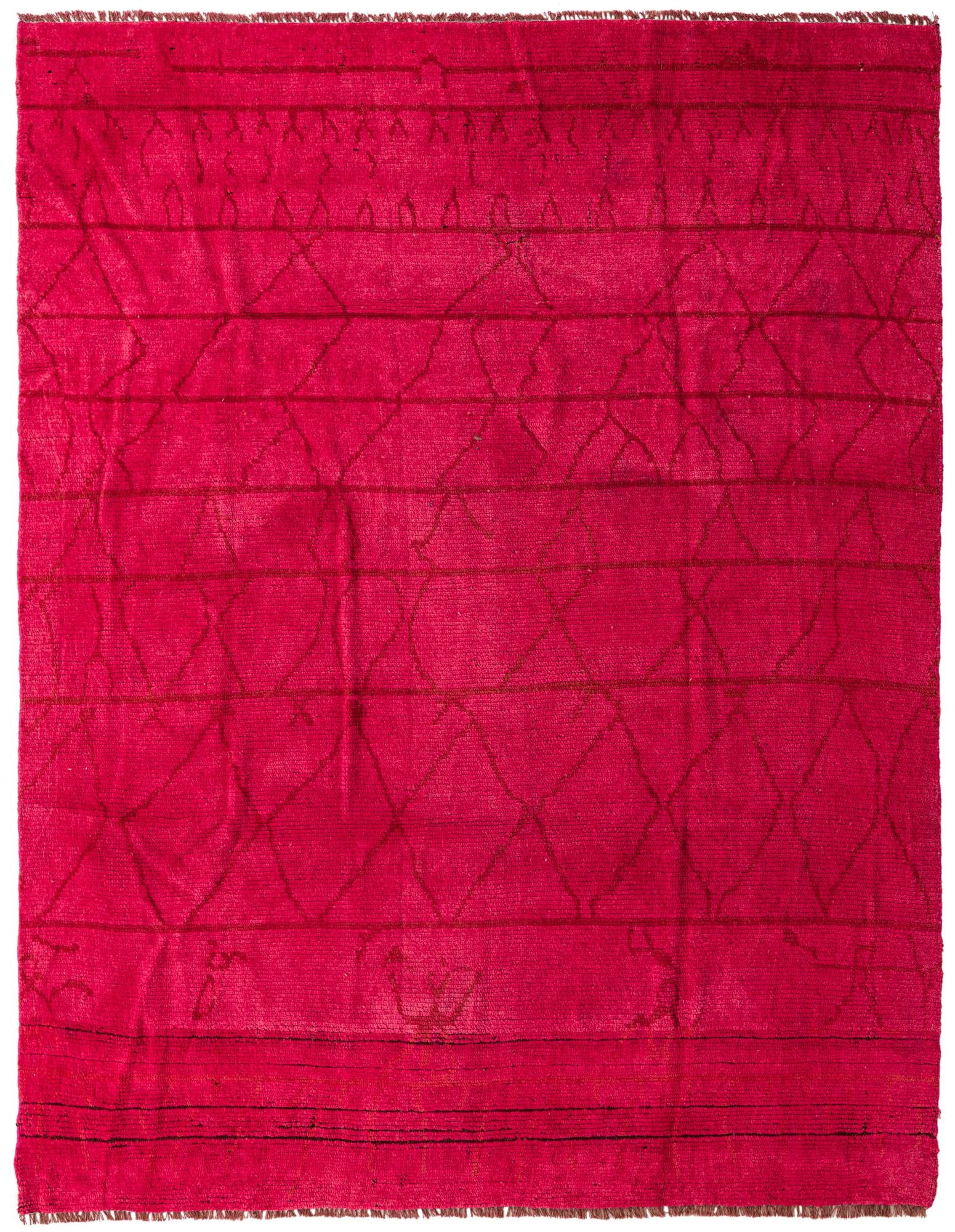 7' 8 x 10' 3 Hand Knotted Moroccan Wool Rug
