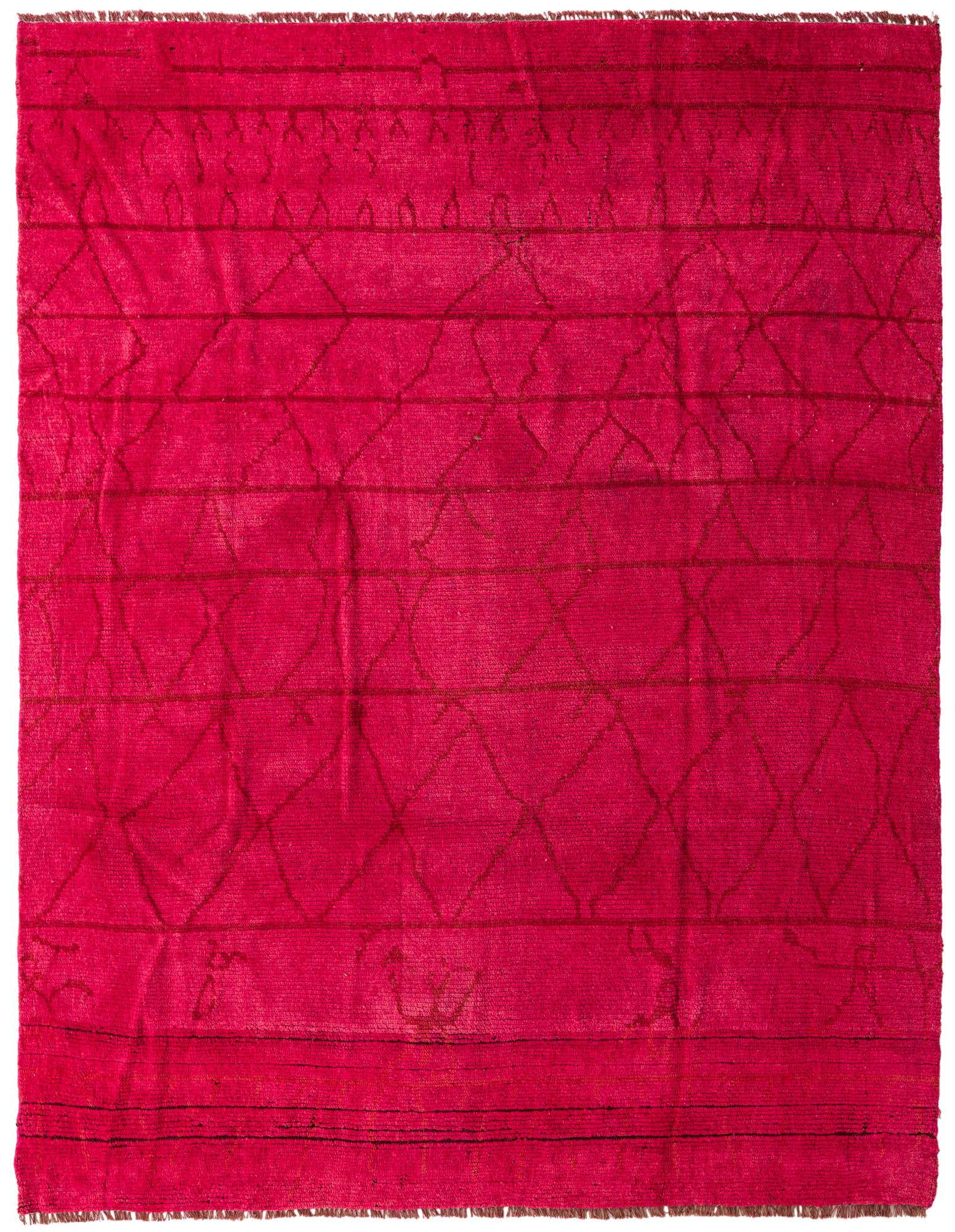 7' 8 x 10' 3 Hand Knotted Moroccan Wool Rug