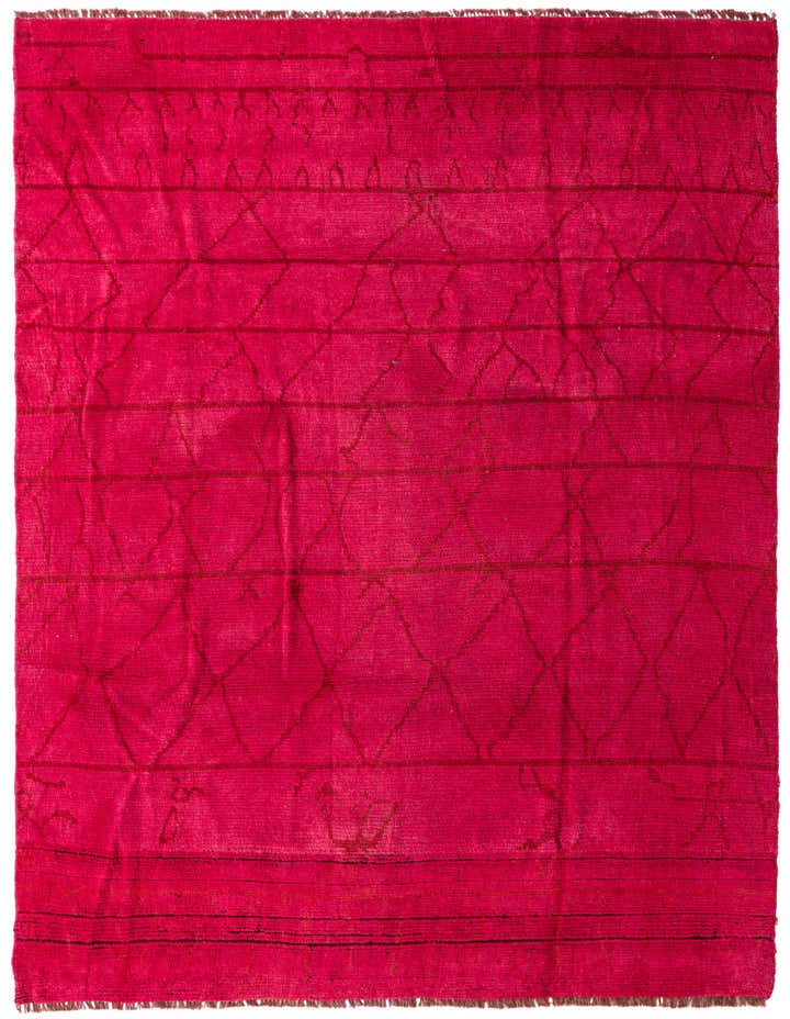 7' 8 x 10' 3 Hand Knotted Moroccan Wool Rug