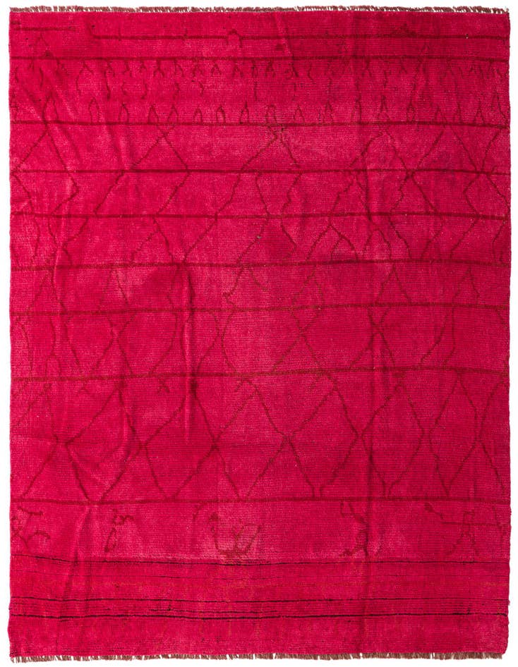 Detail image of 7' 8 x 10' 3 Hand Knotted Moroccan Wool Rug