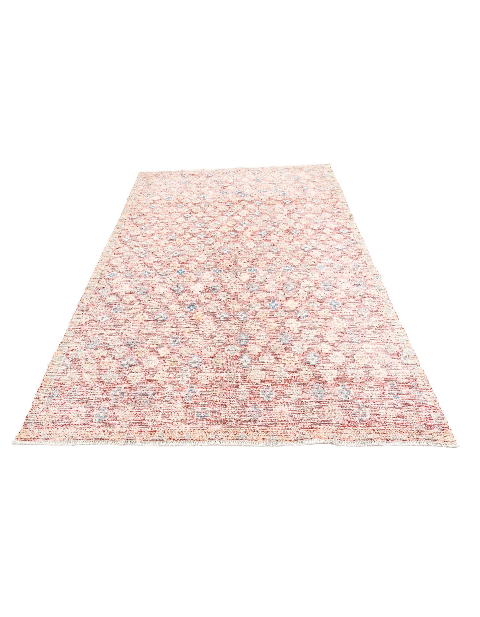 6' 7 x 9' Hand Knotted Moroccan Wool Rug