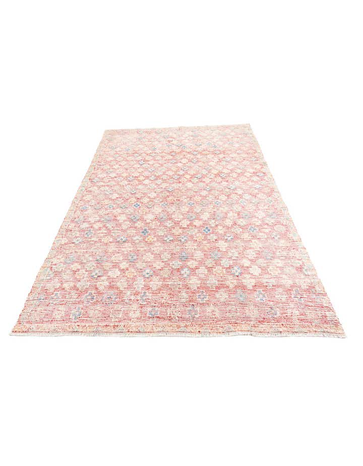 6' 7 x 9' Hand Knotted Moroccan Wool Rug