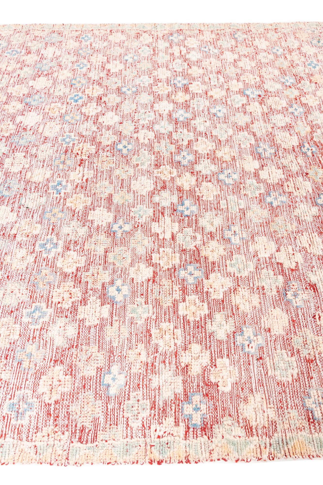 6' 7 x 9' Hand Knotted Moroccan Wool Rug