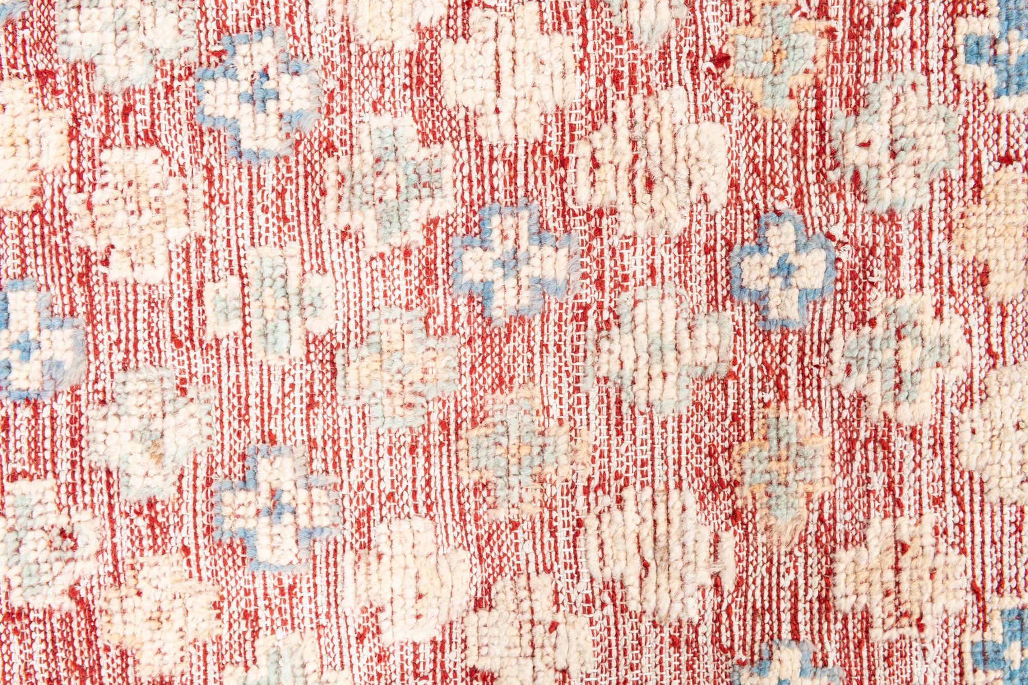 6' 7 x 9' Hand Knotted Moroccan Wool Rug