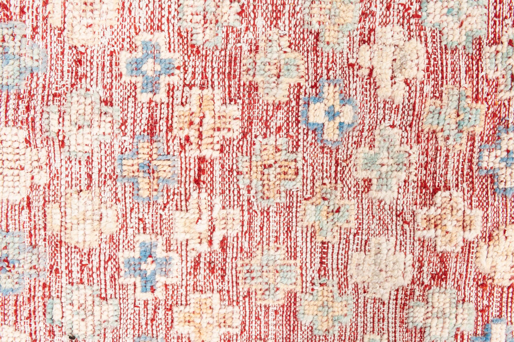 6' 7 x 9' Hand Knotted Moroccan Wool Rug