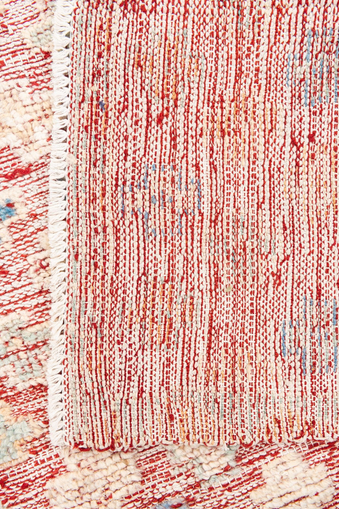 6' 7 x 9' Hand Knotted Moroccan Wool Rug
