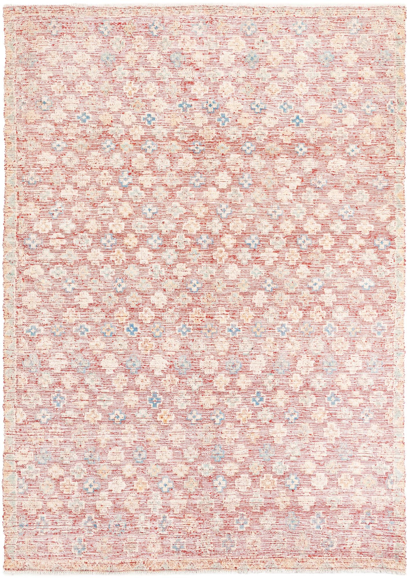 6' 7 x 9' Hand Knotted Moroccan Wool Rug