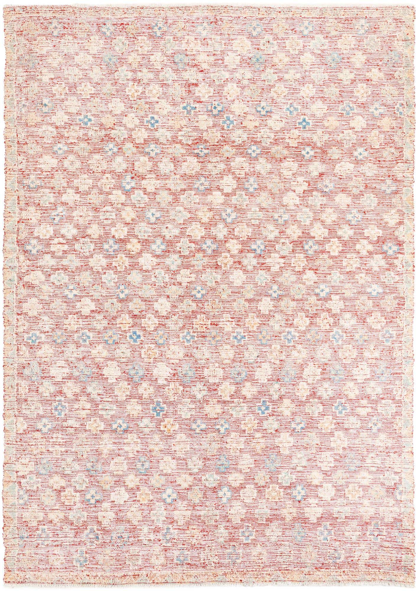 6' 7 x 9' Hand Knotted Moroccan Wool Rug