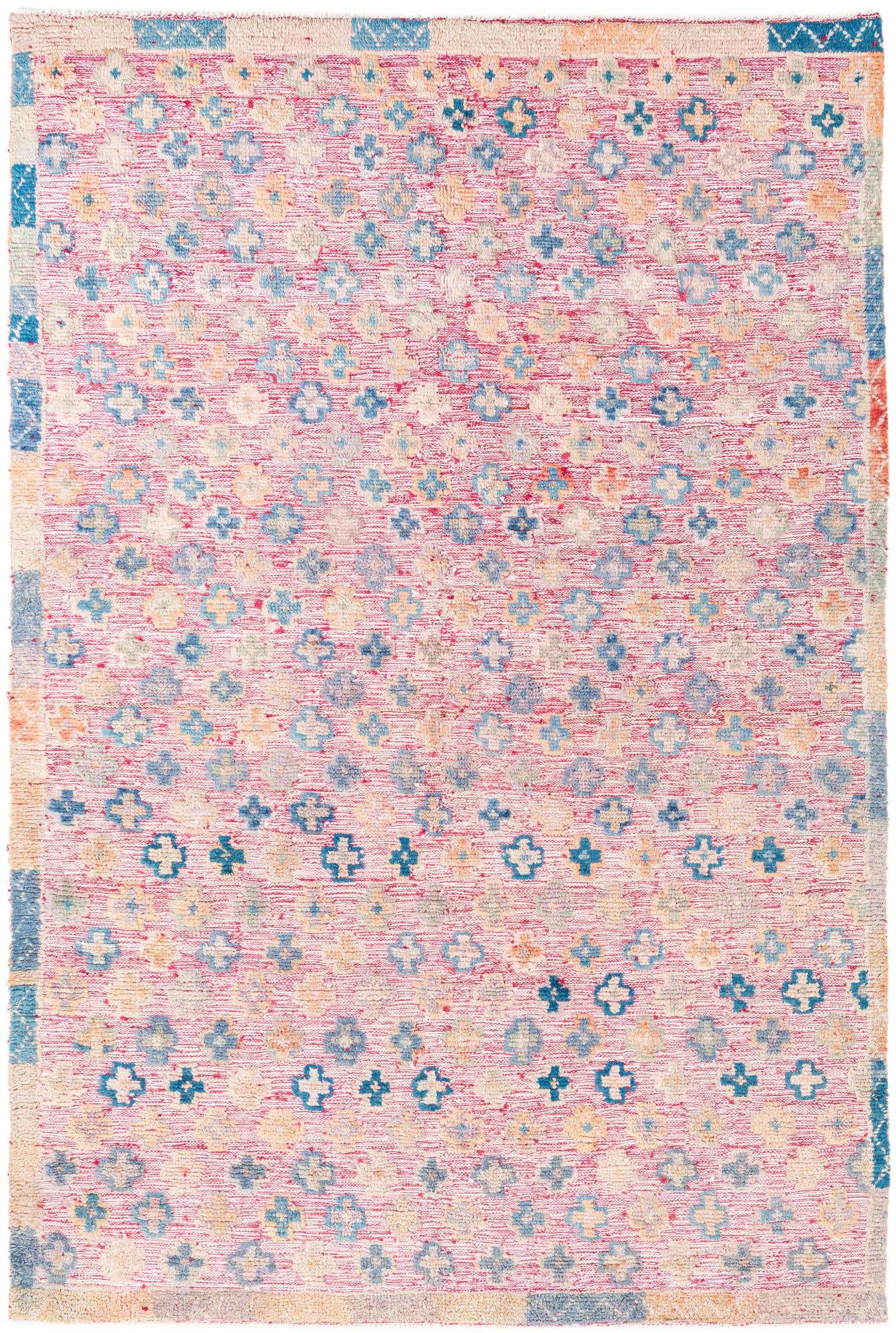 5' 6 x 8' 4 Hand Knotted Moroccan Wool Rug