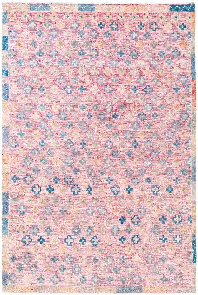 Detail image of 5' 6 x 8' 4 Hand Knotted Moroccan Wool Rug