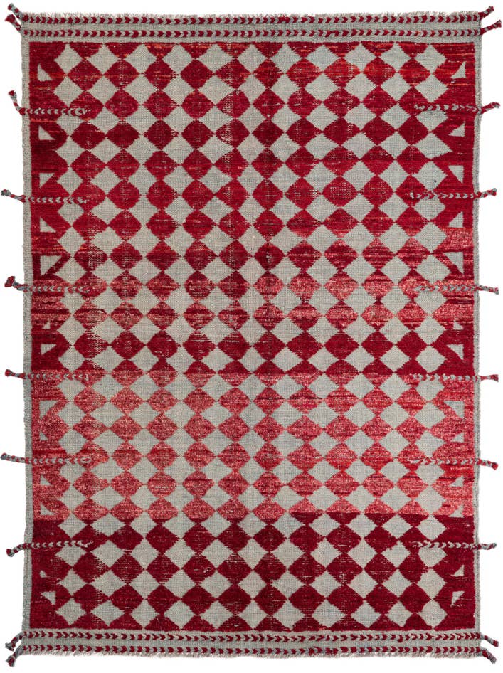 Detail image of 5' 2 x 7' 1 Hand Knotted Moroccan Wool Rug