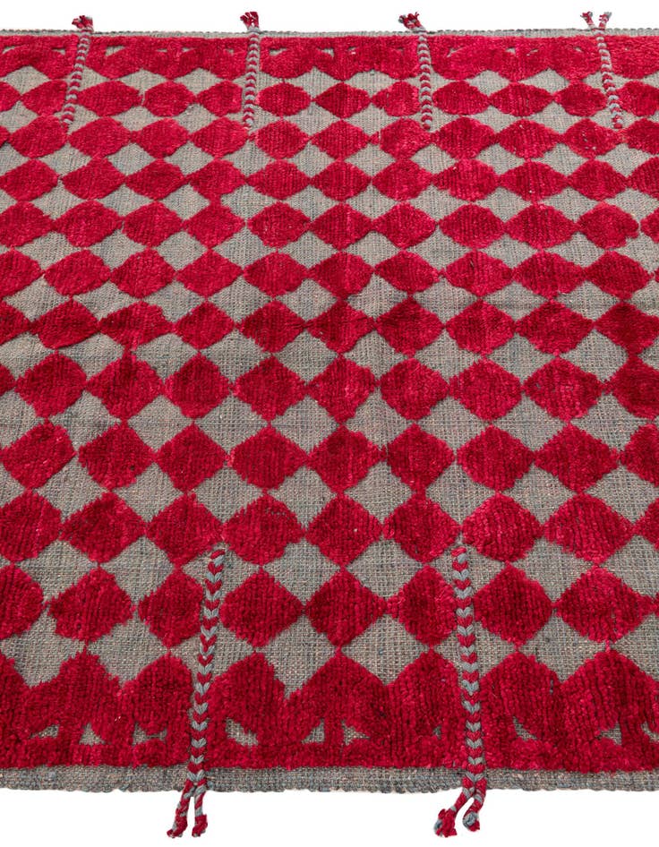 Detail image of 4' 10 x 7' 4  Hand Knotted Moroccan Wool Rug