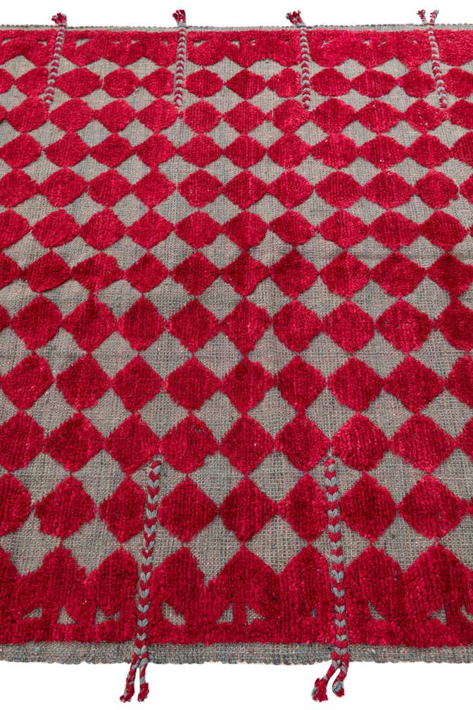 4' 10 x 7' 4 Hand Knotted Moroccan Wool Rug