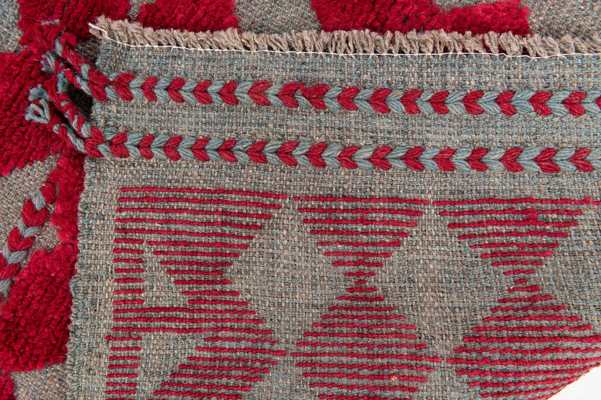 4' 10 x 7' 4 Hand Knotted Moroccan Wool Rug
