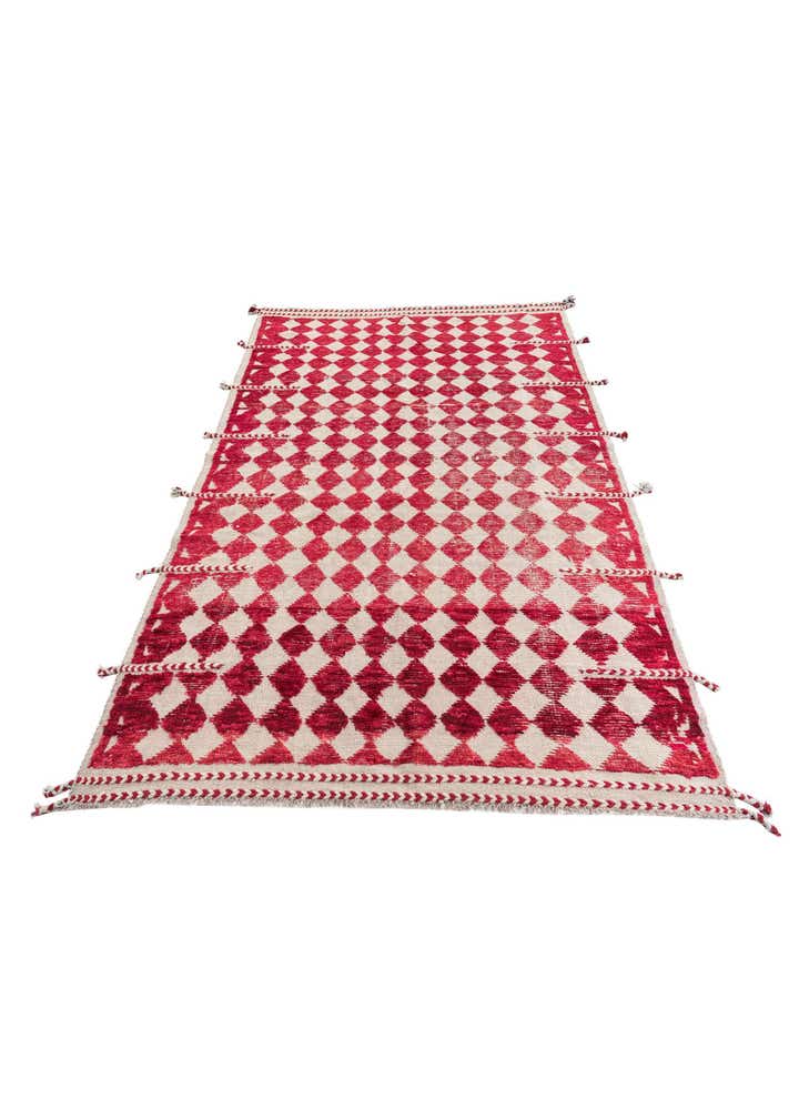 5' x 7' 4 Hand Knotted Moroccan Wool Rug