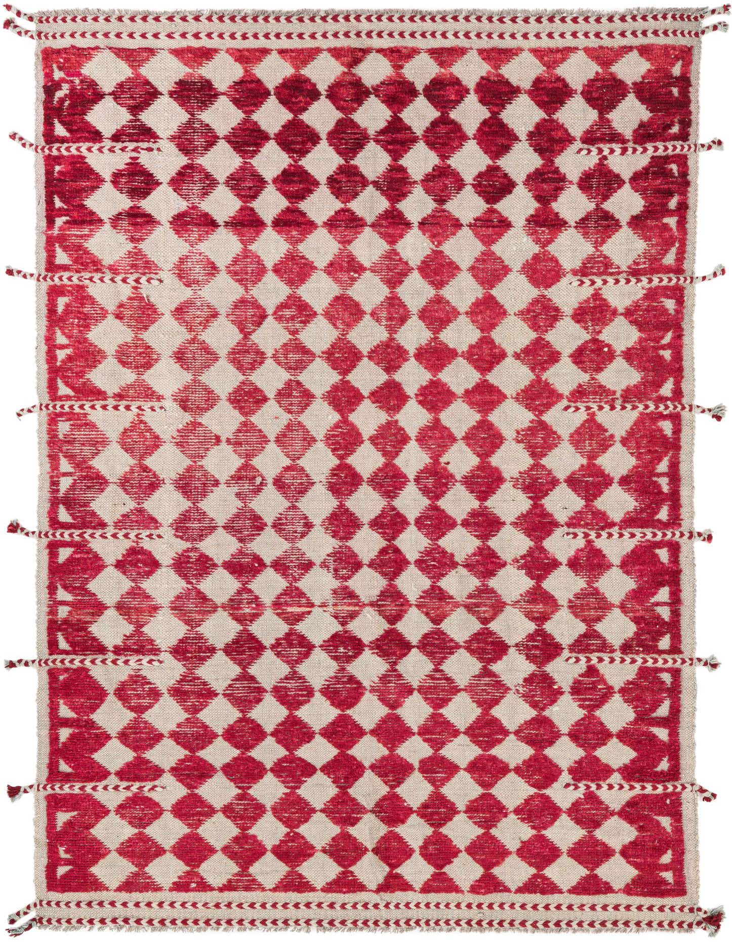 5' x 7' 4 Hand Knotted Moroccan Wool Rug