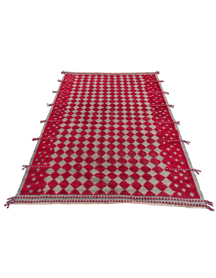 Detail image of 5' 9 x 8' Hand Knotted Moroccan Wool Rug
