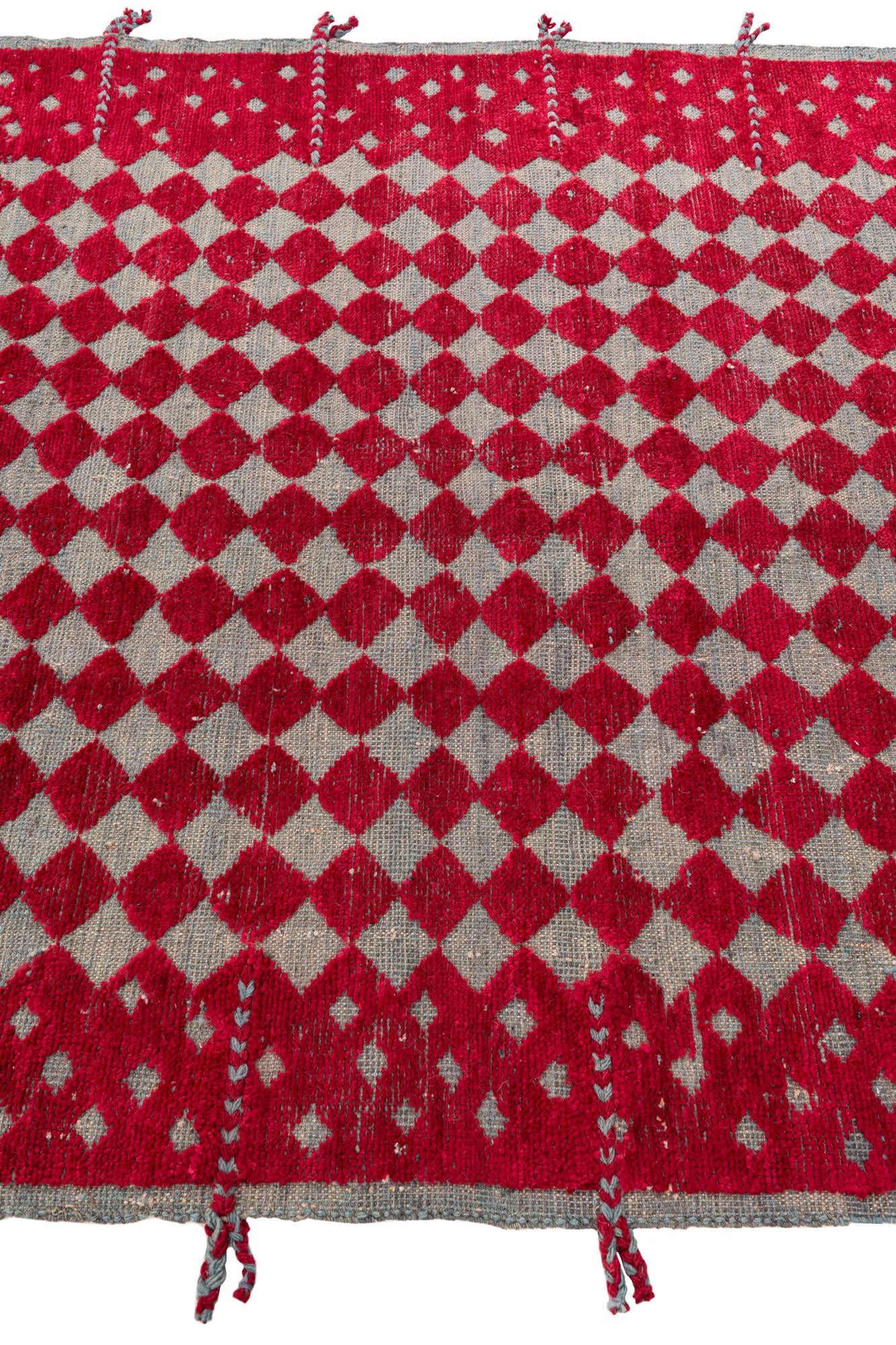 5' 9 x 8' Hand Knotted Moroccan Wool Rug