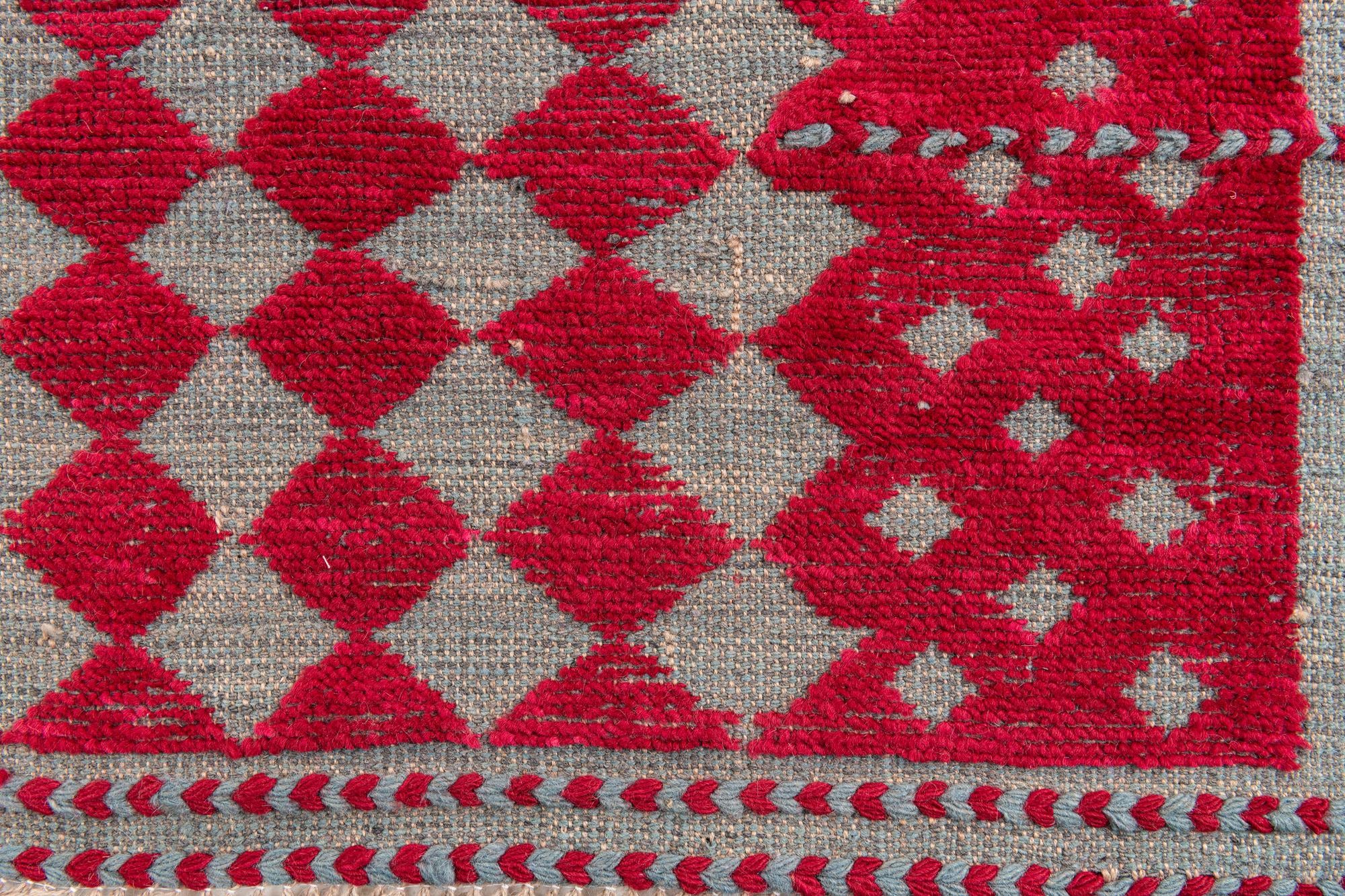 5' 9 x 8' Hand Knotted Moroccan Wool Rug