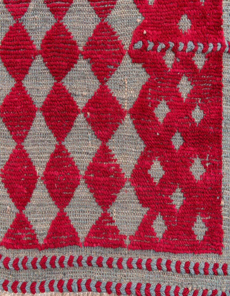 Detail image of 5' 9 x 8'  Hand Knotted Moroccan Wool Rug