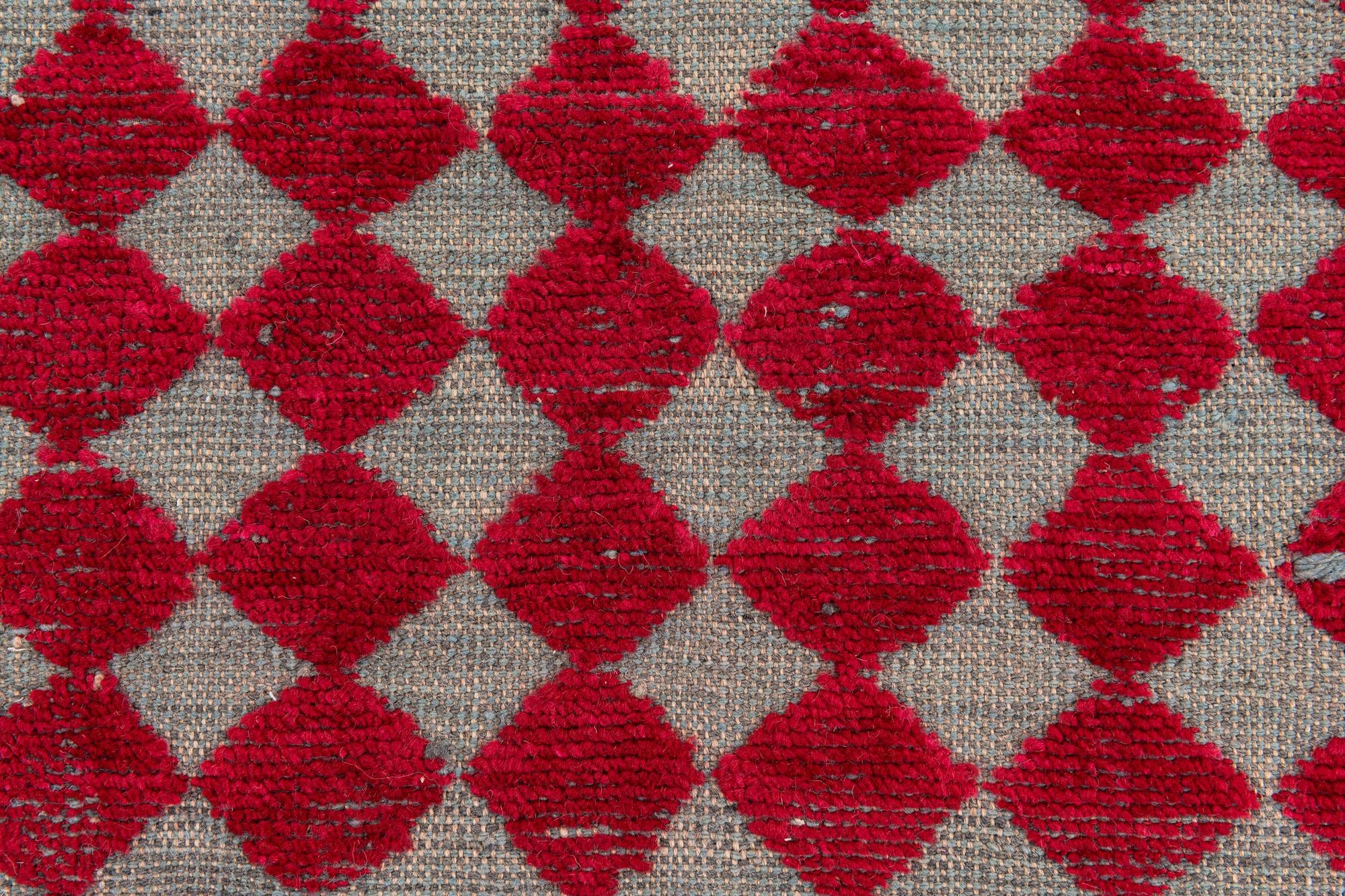 5' 9 x 8' Hand Knotted Moroccan Wool Rug