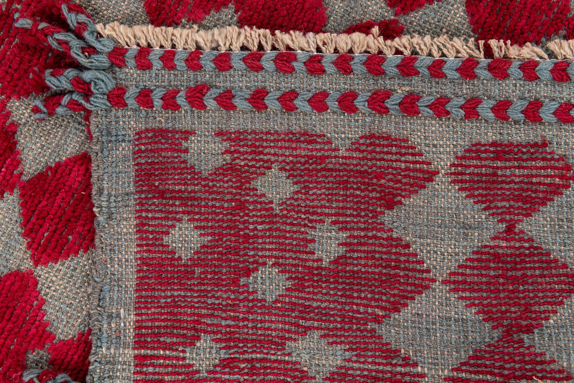 5' 9 x 8' Hand Knotted Moroccan Wool Rug