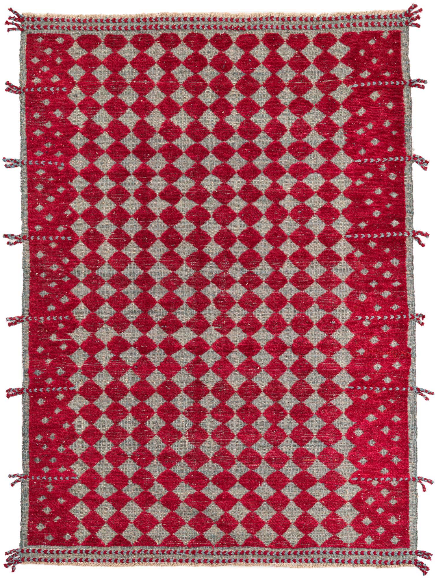 5' 9 x 8' Hand Knotted Moroccan Wool Rug