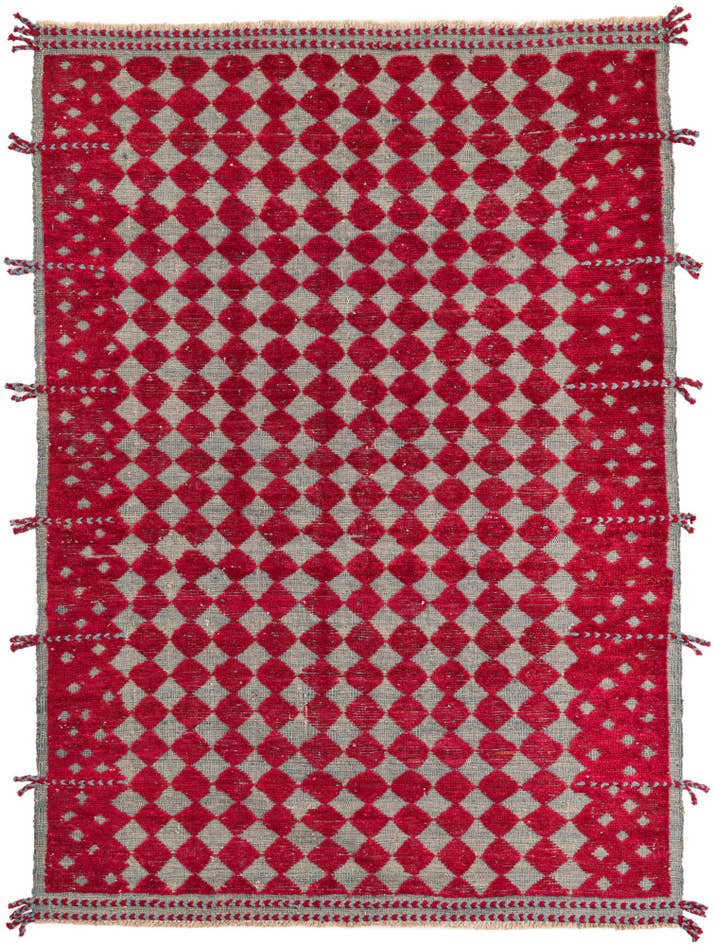 Detail image of 5' 9 x 8' Hand Knotted Moroccan Wool Rug