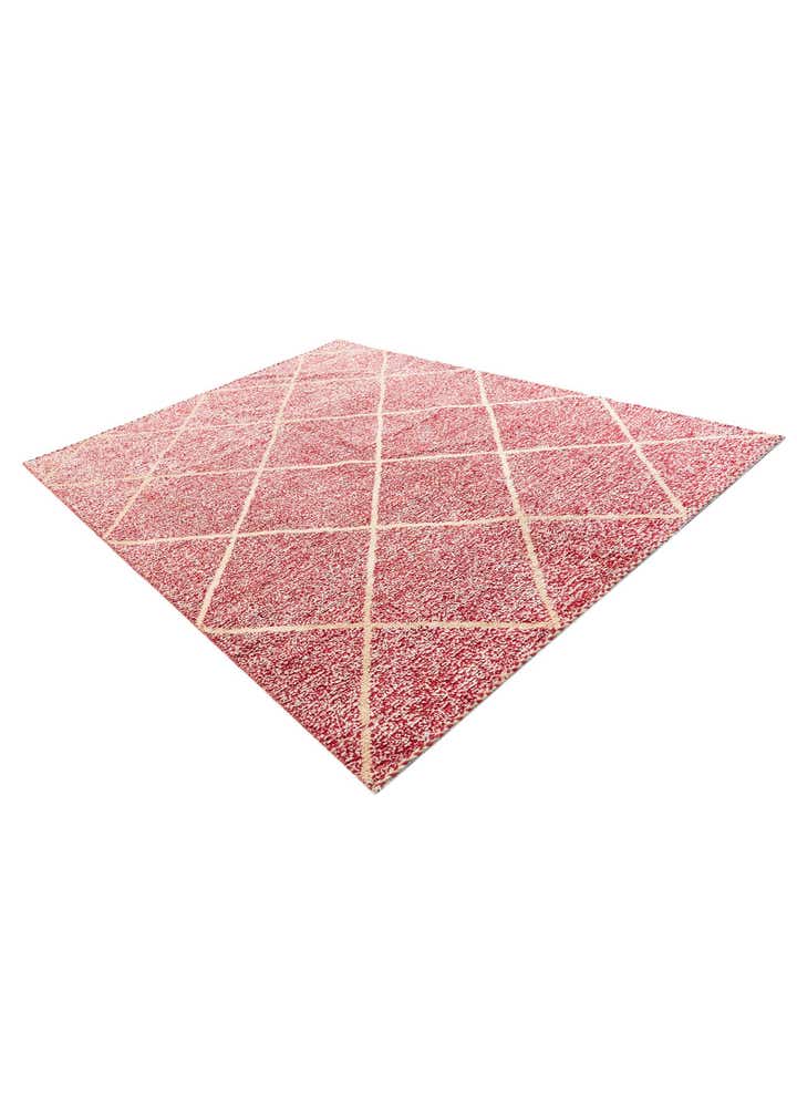 8' x 10' 4 Hand Knotted Moroccan Wool Rug