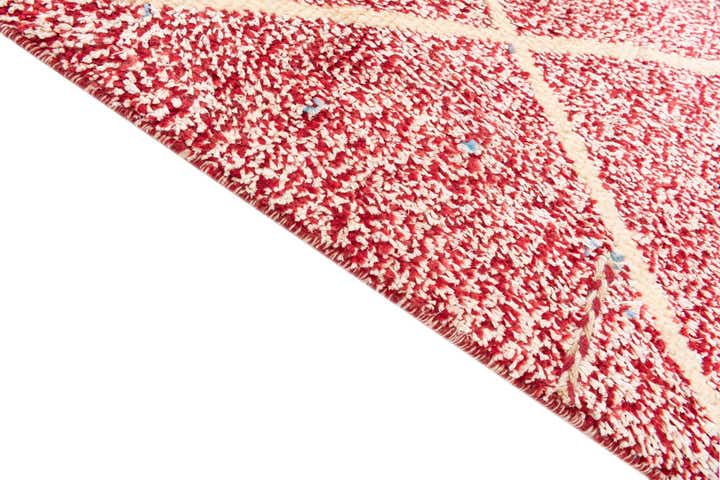 8' x 10' 4 Hand Knotted Moroccan Wool Rug