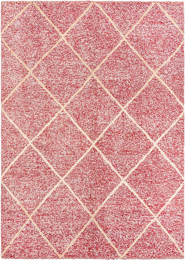 8' x 10' 4 Hand Knotted Moroccan Wool Rug