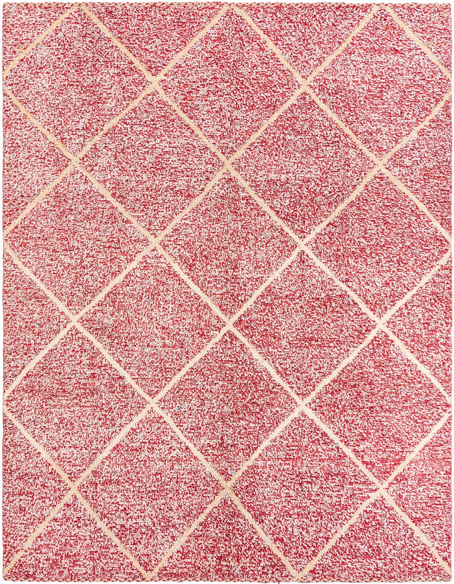 8' x 10' 4 Hand Knotted Moroccan Wool Rug