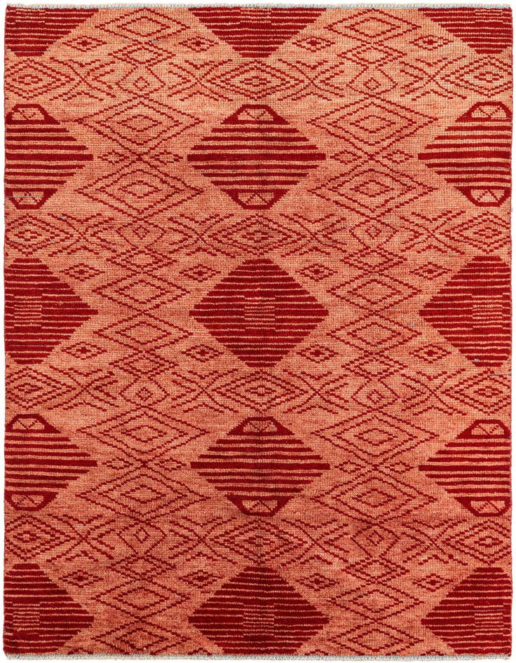 Detail image of 5' 10 x 8' 10 Hand Knotted Moroccan Wool Rug