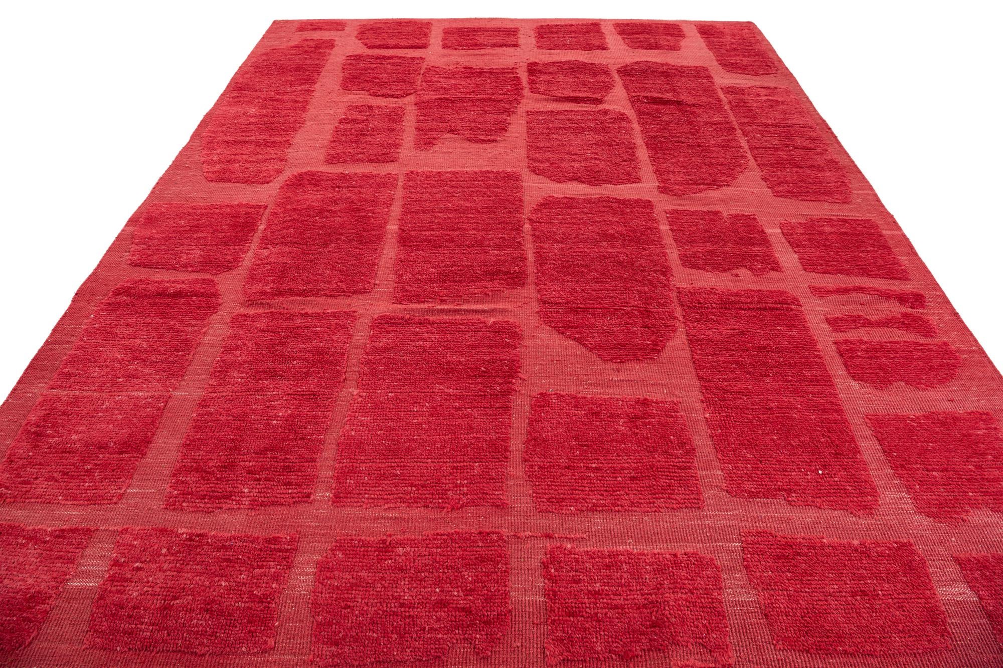 8' 1 x 10' 6 Hand Knotted Moroccan Wool Rug