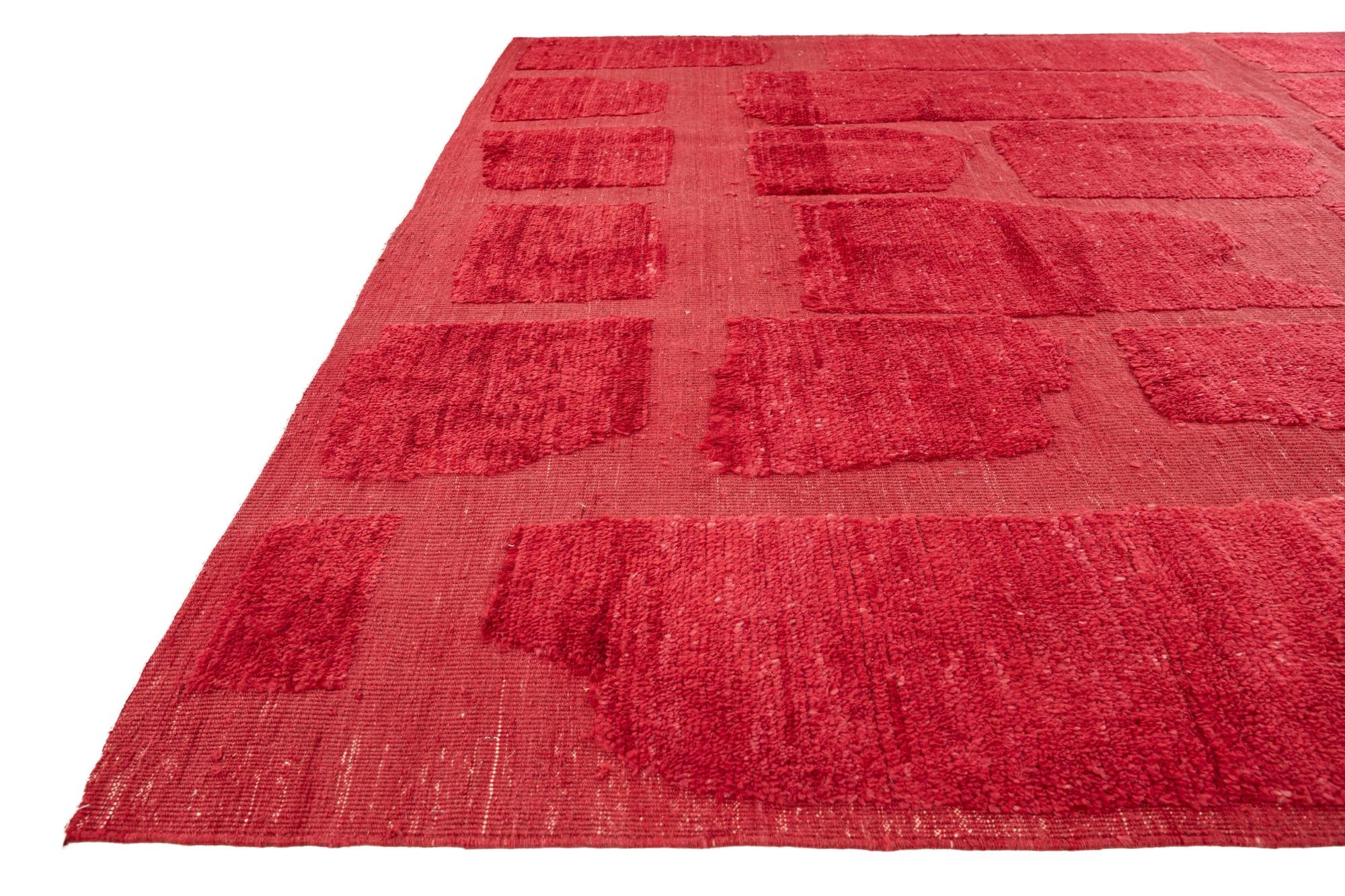 8' 1 x 10' 6 Hand Knotted Moroccan Wool Rug