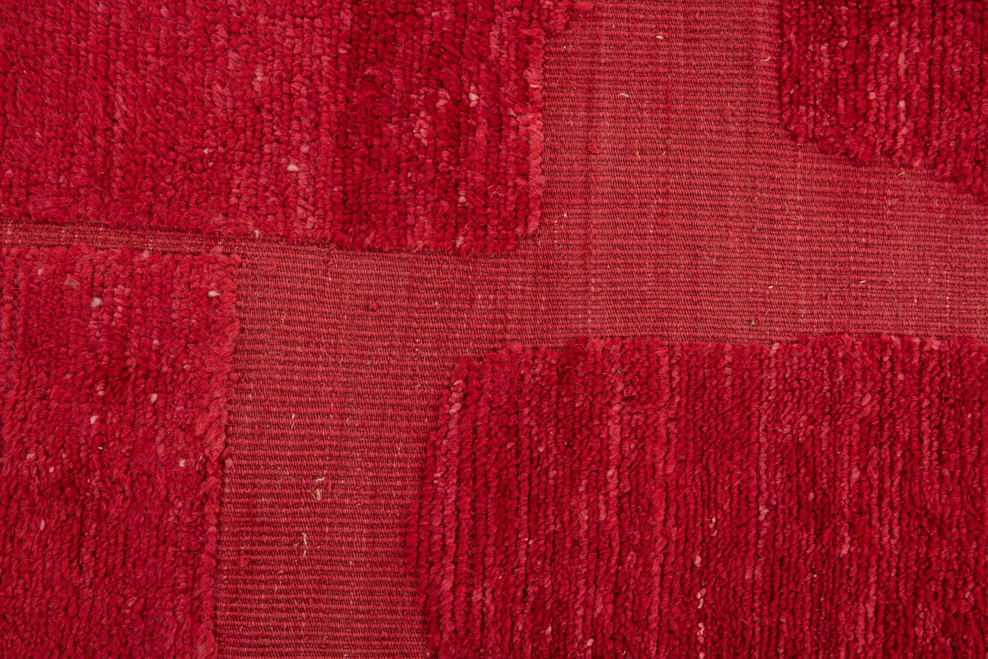 8' 1 x 10' 6 Hand Knotted Moroccan Wool Rug